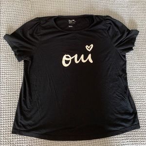 Anthropologie “Oui” tee women’s L